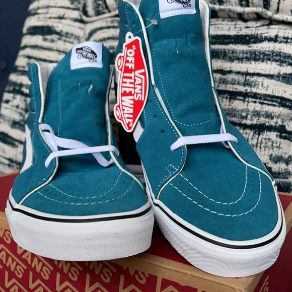 Vans Sk8-Hi Blue Coral/True White MENS - Picture 8 of 16